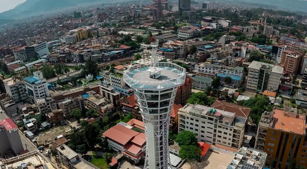 skywalk kathmandu aerial view